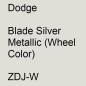 Preview: Dodge, Blade Silver Metallic (Wheel Color), ZDJ-W.